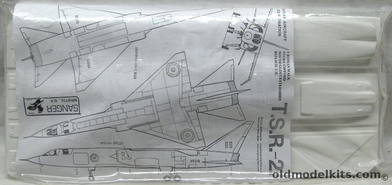 Sanger 1/48 TSR-2 (T.S.R.-2) Tactical Strike Reconnaissance - Bagged plastic model kit